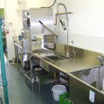 stainless steel dish pit